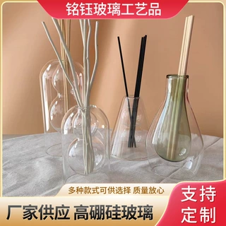 玻璃透明叔双层花瓶桌面摆件创意玻璃花瓶样板间客厅餐桌摆件