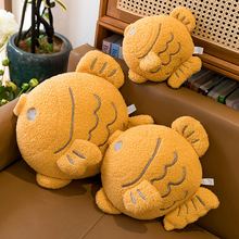 跨境日式鲷鱼烧宠物仿真玩具毛绒公仔可爱摸鱼毛绒玩具动物抱枕