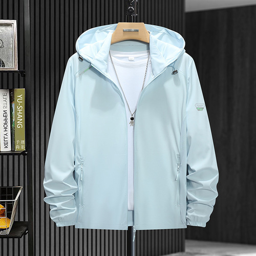 Summer ice silk sun protection clothing for men  new anti-UV thin breathable sun protection clothing outdoor fishing jacket for women