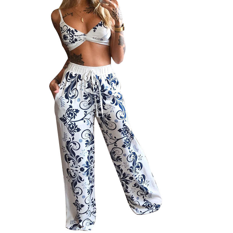 Daily Street Women's Sexy Printing 4-way Stretch Fabric Polyester Printing Backless Pants Sets Pants Sets display picture 29