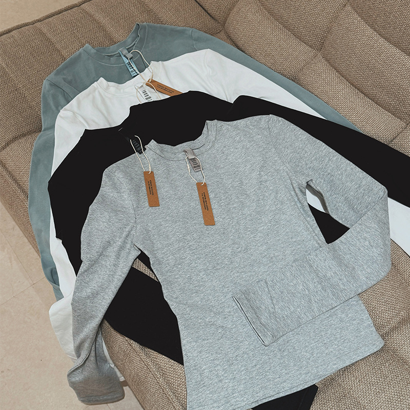 Skims Kardashian Cotton Jersey 2024 Women's Autumn and Winter Sweatshirt Base Layer New Loose Fit Skims Kardashian Cotton Jersey 2024 Women's Autumn and Winter Sweatshirt Base Layer New Loose Fit