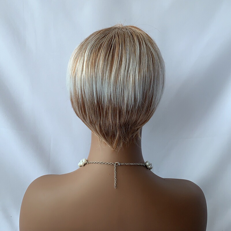 アマゾンクロスボーダーショートヘア中高年用ヘッドセットおばあちゃんかつら化繊ヘッドセット安定工場卸売り|undefined