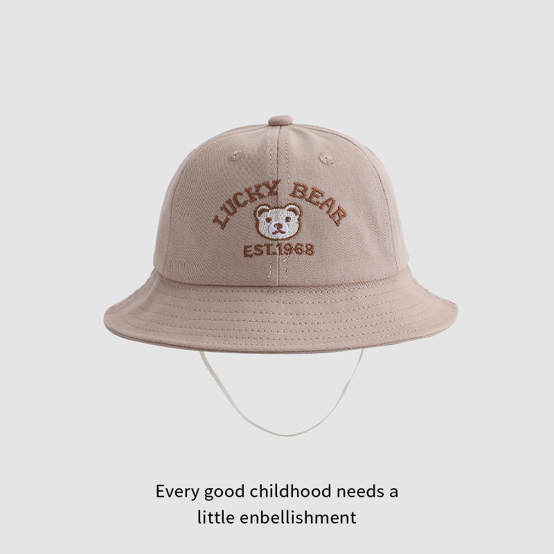 1-3 Sombreros para bebés primavera y otoño delgados bebés primavera pescador sombrero sombrero de protección solar sombrero de cuenca osos