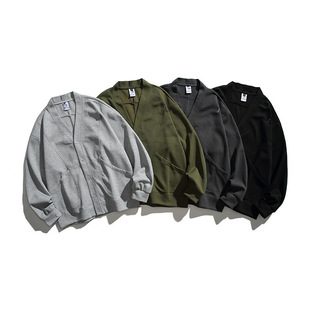 Ru-Meng Japanese Vintage Cardigan Sports Jacket Men's Mountain Commuter Top oversize All-match Casual Jacket Trendy