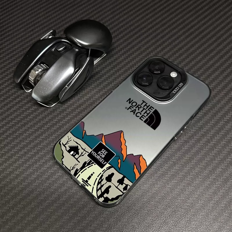 Colorful Silver Trendy North Face 14Plus Suitable for Apple 16Imd Mobile Phone Case Iphone13Promax12 Mill 15Pro