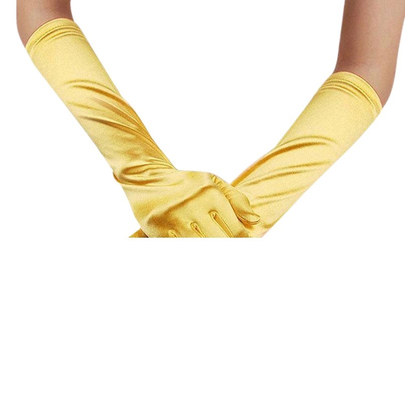 Свадебные перчатки с пальцем Удлиненный простой панели атласные перчатки Сценические перчатки Завод Прямые поставки