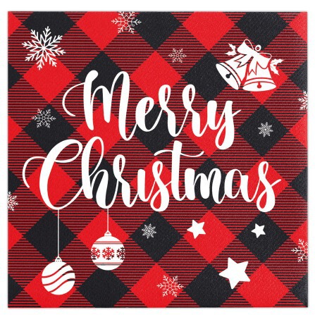 [ready Stock] Cross-border Christmas Plaid Sweater Classic Christmas Tree Party Tissue