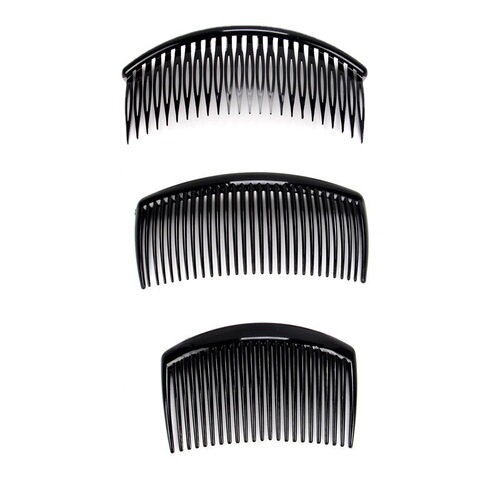 Factory direct sales hair comb large, medium and small black coffee resin insert comb bangs comb hair iron loose Korean style fashionable and simple
