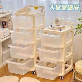 抽屉式家用桌下零食玩具储物柜收纳柜移动分层小推车免安装置物架