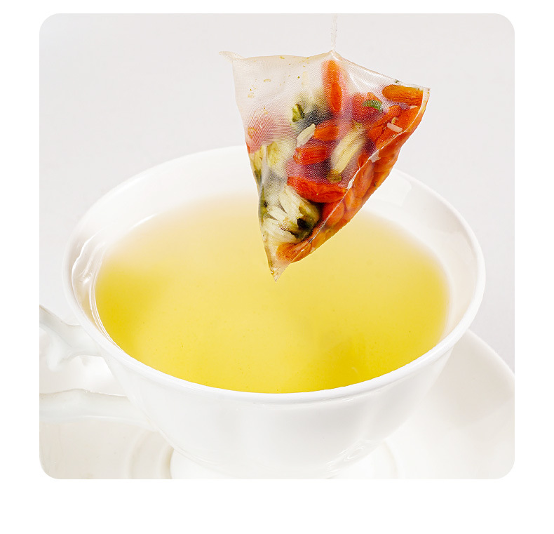 Ginseng Chrysanthemum Goji Tea 250g 50 Pyramid Tea Bags Cold Brew Herbal Blend preparation