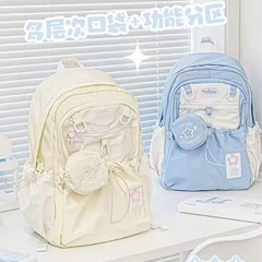 新商品ins風柔セットカバン紐引き初高校女子大学生軽やかで大容量のリュックサック男