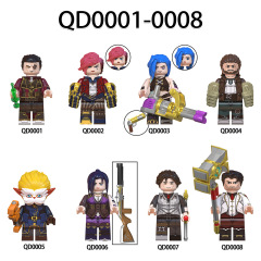 QD0001-0008 ゲームシリーズ 組み立てブロック フィギュア 子供向け組み立て玩具 外貿ミックスロット 袋詰め