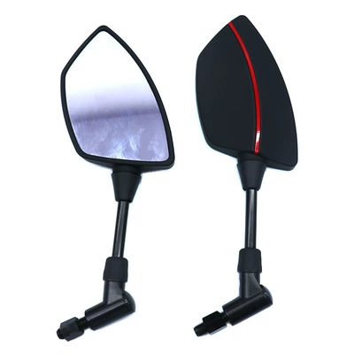 Motorcycle rearview mirror Tomahawk Style Rearview Mirror - black-red