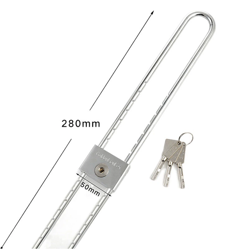 Стеклянная дверь с U-образным замком 50 мм замок механический стеклянный дверной замок с защитой от сдвига, защита от кражи, двойной нажимной удлиненный магазинный замок