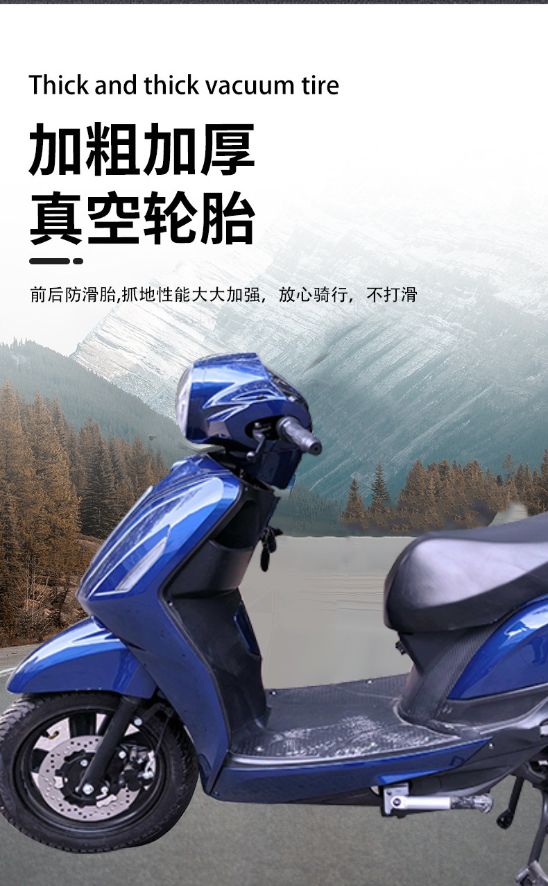 Cross-Border Exclusive Supply of Electric Motorcycles 72V for Adults, Convenient Electric Scooters for Travel, Wholesale of Electric Delivery Vehicles