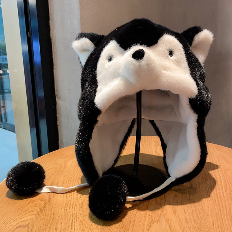 Meetsunny dibujos animados Husky sombrero lindo chica sombrero Internet celebridad mismo estilo oído protección caliente sombrero