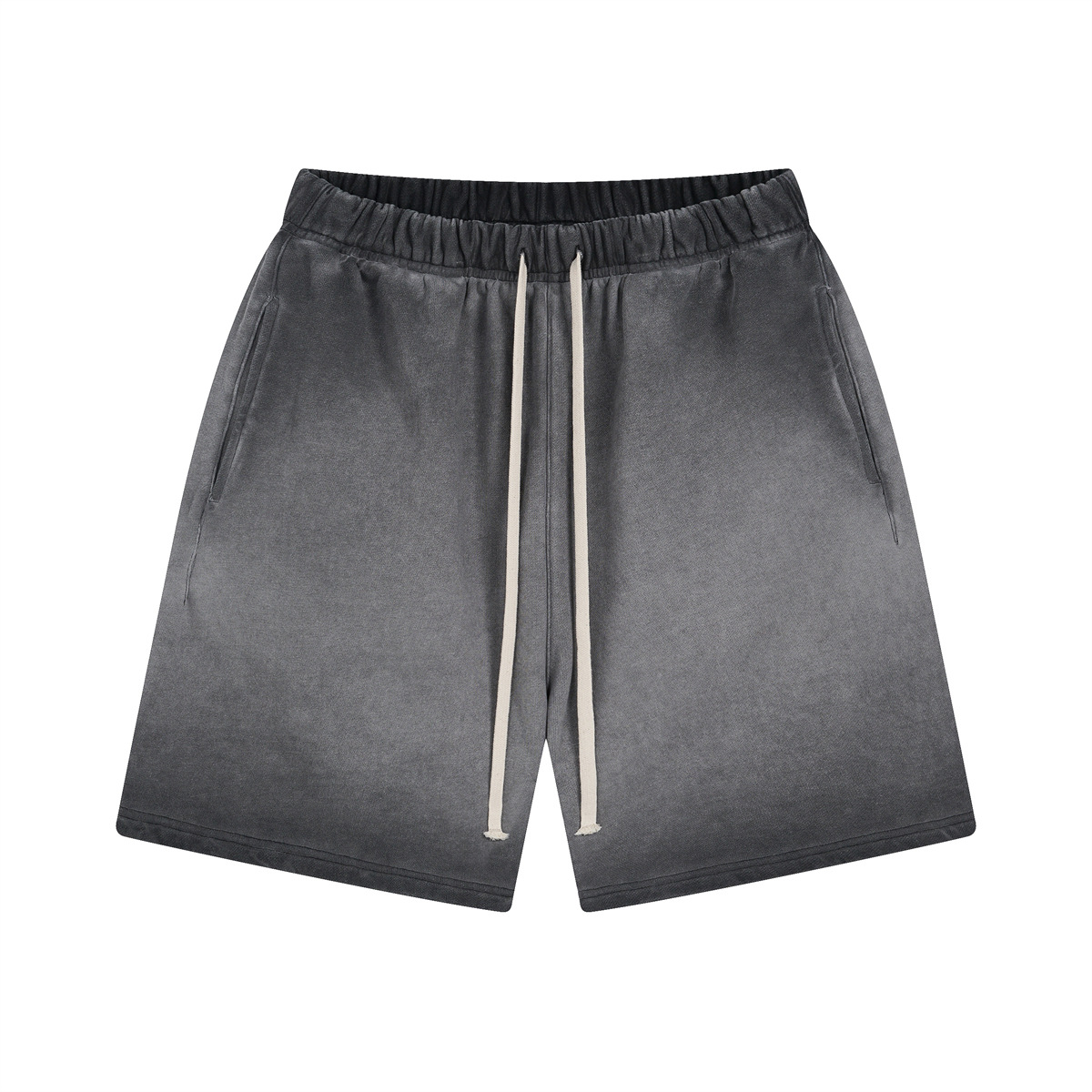 Pantalones cortos de verano para hombre, estilo vintage, delgados, con efecto desgastado, teñidos con cera, retro, de cinco puntos. image 9