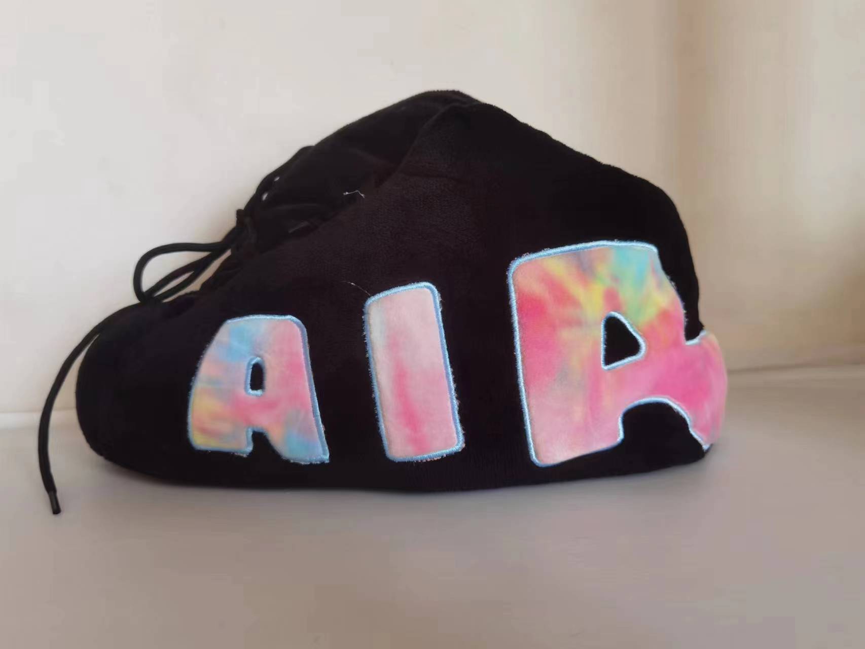 Tiktok mismo estilo parodia zapatos de grasa Coco pareja Zapatillas de algodón volver al futuro casa piso Kang hebilla 1 zapatos de algodón