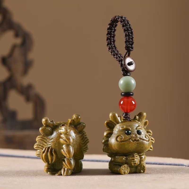 崖柏十二生肖中式百款紫檀香汽车钥匙扣可爱包包手机挂件吊坠|undefined