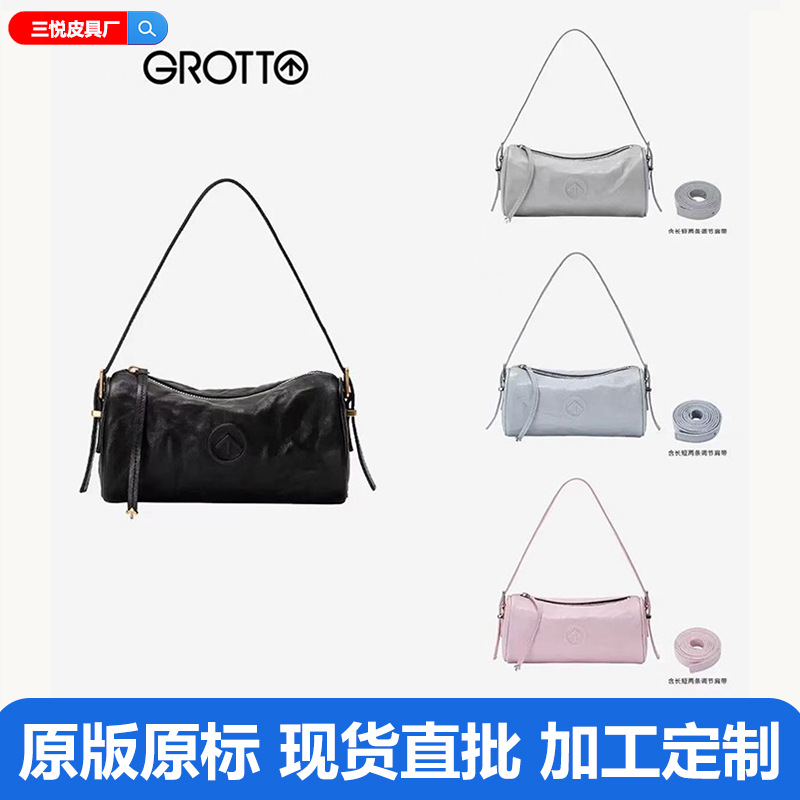 GROLE 2026 New Pen Holder Bag Handbag Women's Single Shoulder Crossbody Mobile Phone Small Bag Niche Minimalist Women's Bag
