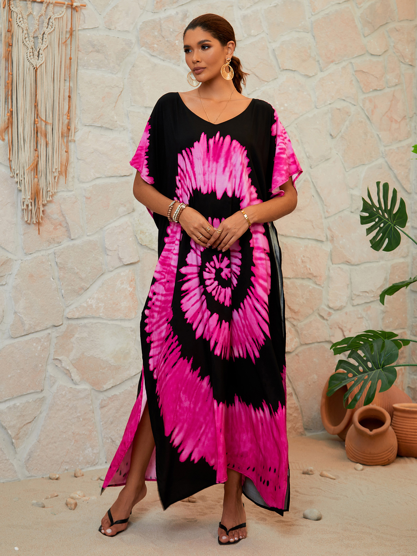 Nuevo algodón transfronterizo europeo y americano impresión de playa camiseta de vacaciones bikini camiseta MB293