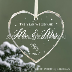 クロスボーダー2025アクリル平面カップル結婚プレゼント新婚夫婦結婚の旅を祈っています。
