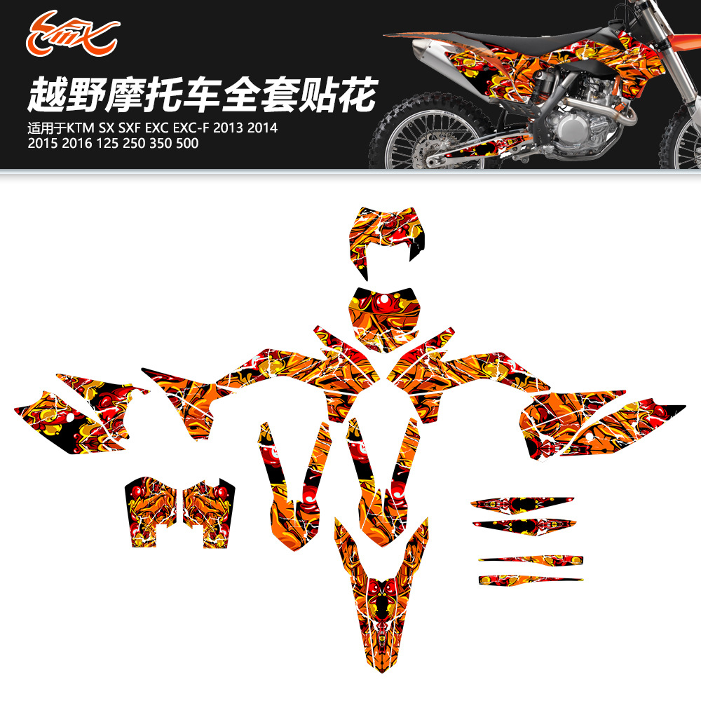 Pegatinas para motocicletas EXC EXC-F 125 250 300 350 450 14 - 16 años SX SXF13 - 15 años