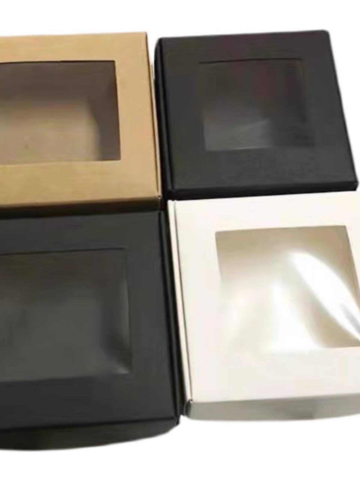 Caja de embalaje de color sólido West Point regalo de PVC transparente jabón hecho a mano caja de cartón pequeña caja de cartón kraft caja de joyería personalizada