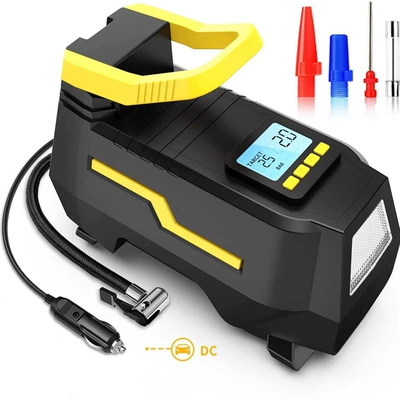 Home car dual-purpose car inflator AC/DC car inflator 12V electric inflator portable tire inflator (Hava nasosu) - car-model-dc-12v-cigarette-lighter-plug