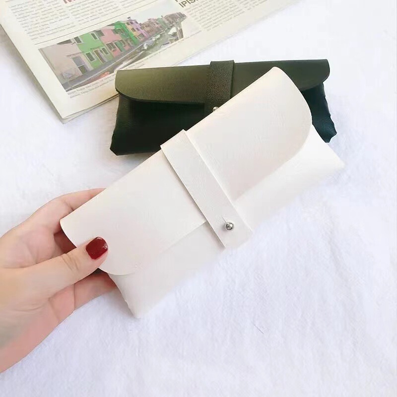 Factory wholesale new sunglasses box sunglasses nail buckle leather case soft bag fashion black portable glasses case Factory wholesale new sunglasses box sunglasses nail buckle leather case soft bag fashion black portable glasses case
