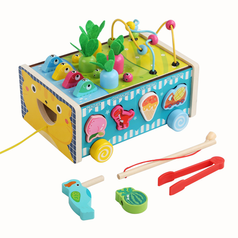 CPC Amazon niños granja cognitiva conejo rábano juego de escritorio madera empalme formación rompecabezas educación temprana