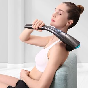 Handheld Neck and Shoulder Rechargeable Massage Stick Household Vibration Massager for Back Tapping and Muscle Relaxation with Light