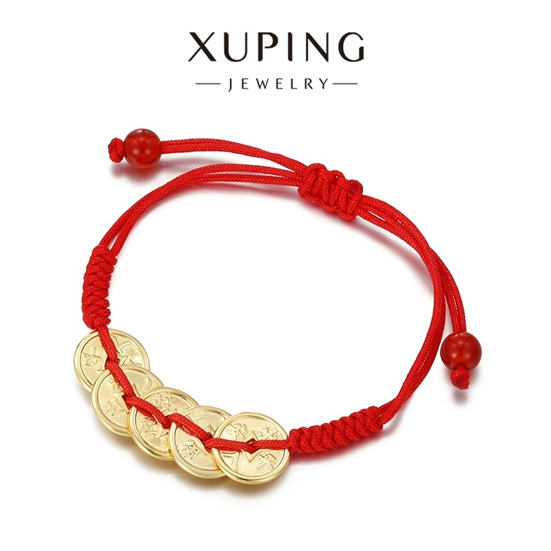 Xuping brazalete de cuerda roja tejida a mano simple para regalos para parejas de lujo ligero accesorios de Año Nuevo