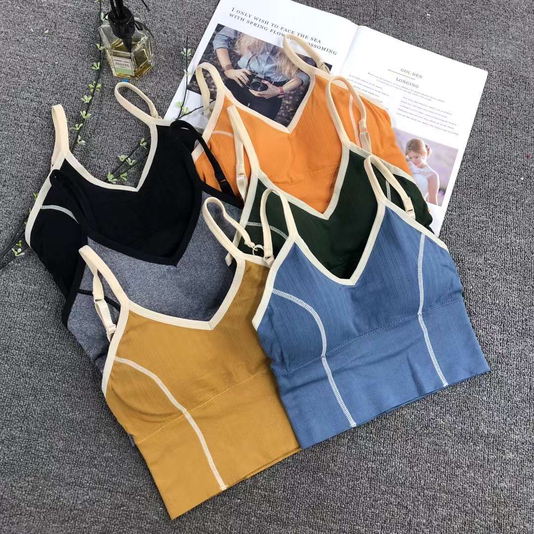 Nueva inconsútil alto elástico belleza de alta calidad las mujeres chaleco inalámbrico yoga sujetador ropa interior deportiva al por mayor