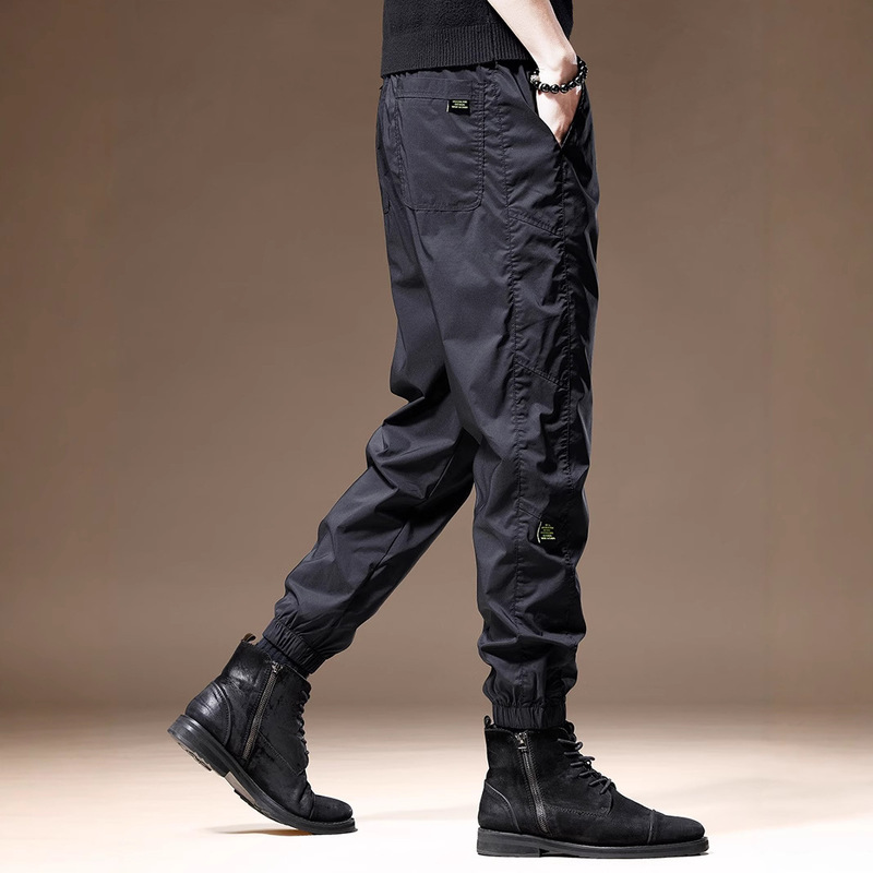 High-End Summer Ice Silk Thin Men's Casual Pants Loose Large Size Long Pants Quick-Dry American Style Jogger Pants High-End Summer Ice Silk Thin Men's Casual Pants Loose Large Size Long Pants Quick-Dry American Style Jogger Pants