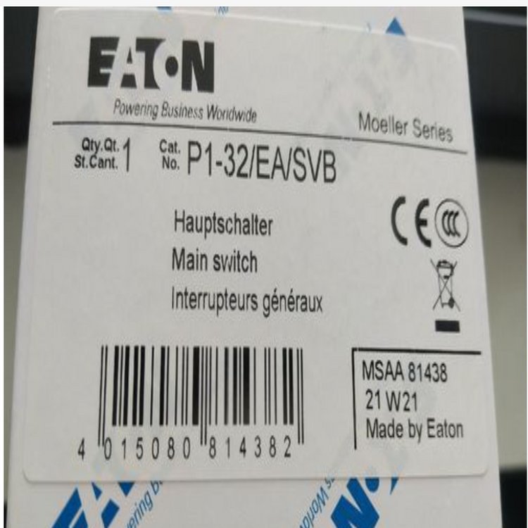 EATON-MOELLER伊顿穆勒100A 负荷隔离开关 207381 P3-100/I5