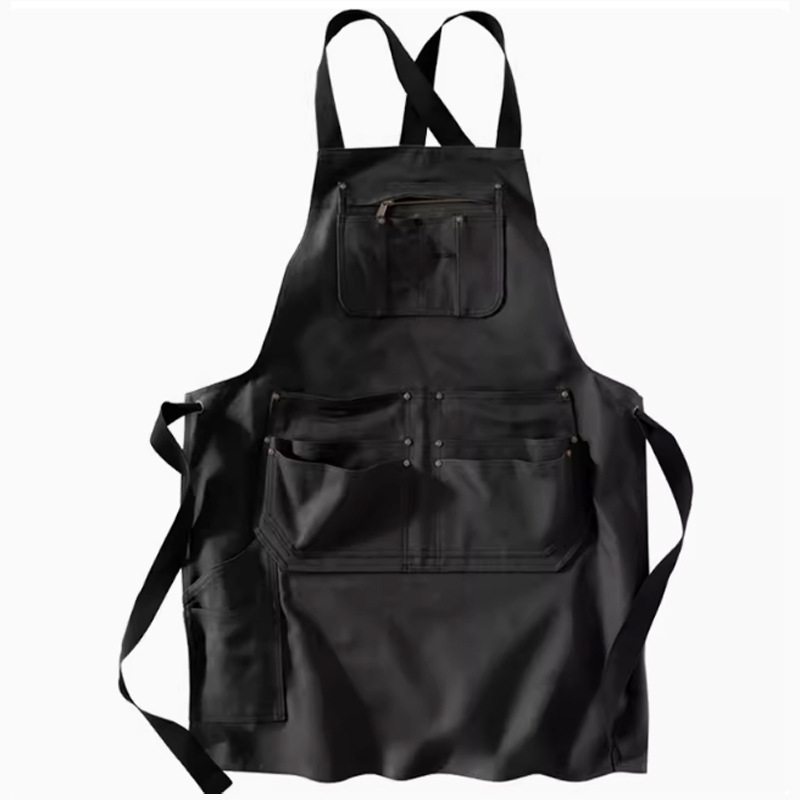 Amazon Twill Algodon Logo Personalizado Multi-bolsillo Herramientas de jardinería Tattoo Barista Trajes de trabajo delantal