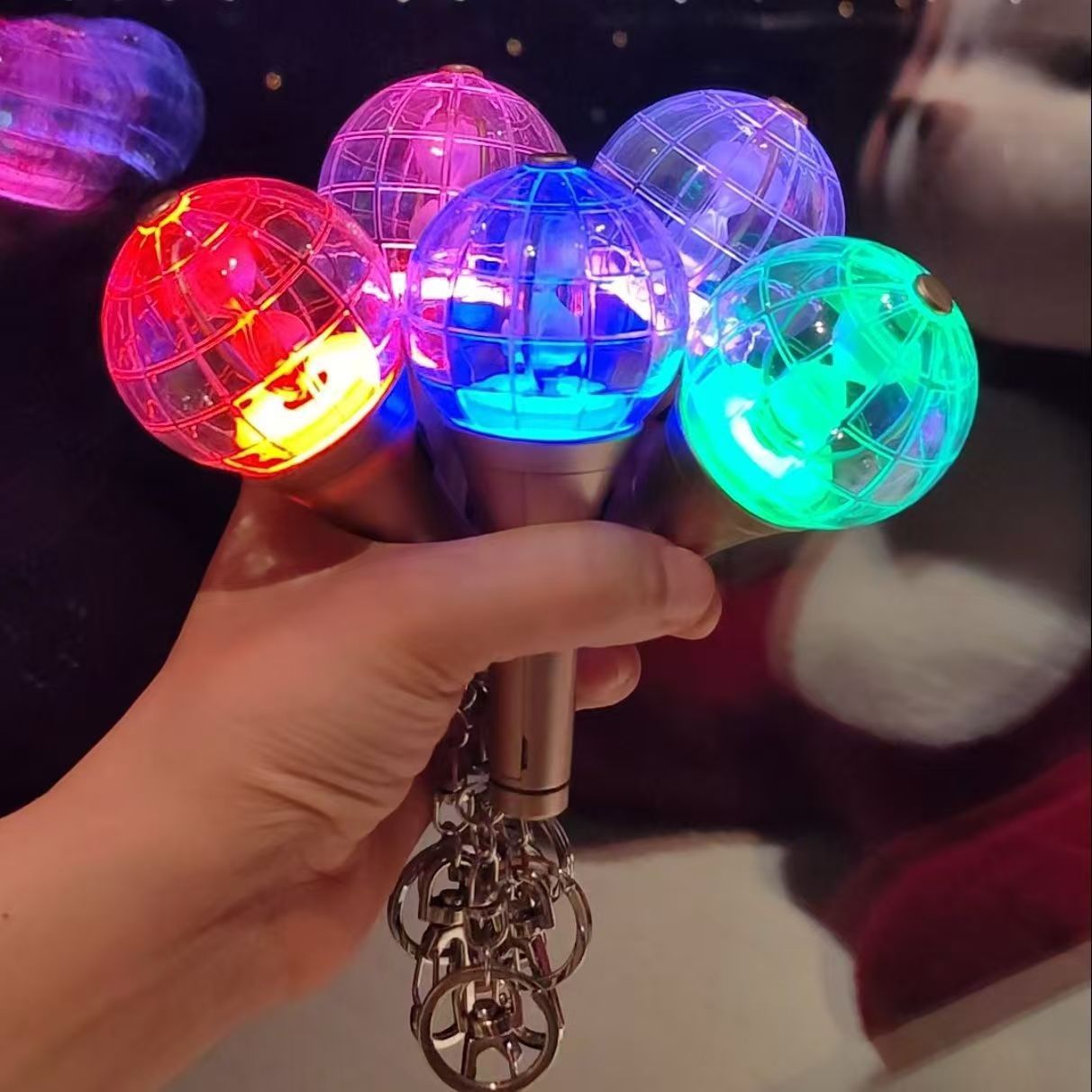 Ateez Mini Support Stick Keychain New Luminous Stereo Pendant Same Style as Peripherals