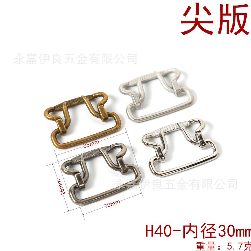 Zinc Alloy Paris Buckle Belt Vest Buckle Overalls Webbing Positioning Buckle Retro Denim Adjustable Webbing Decorative Buckle