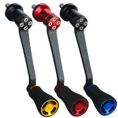 Wholesale Carbon Fiber Fishing Reel Single Lever Carbon Handle Modification Accessories DIY Spinning Reel Fishing Wheel Grip Ball