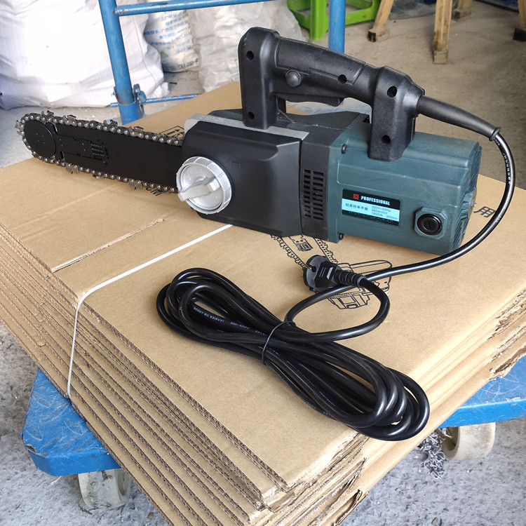 手持轻质砖电动链条锯手提式加气块切砖机泡沫砖切割机专用单手锯