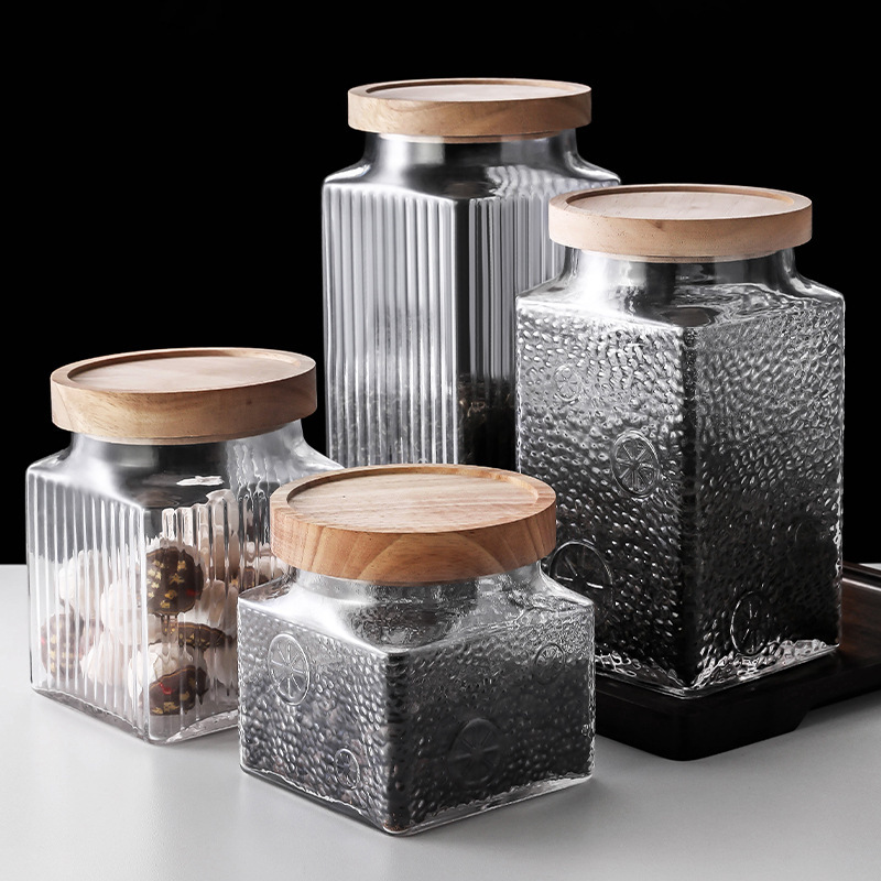Tarro Hermético de Vidrio Transparente, Grado Alimenticio, para Té y Alimentos