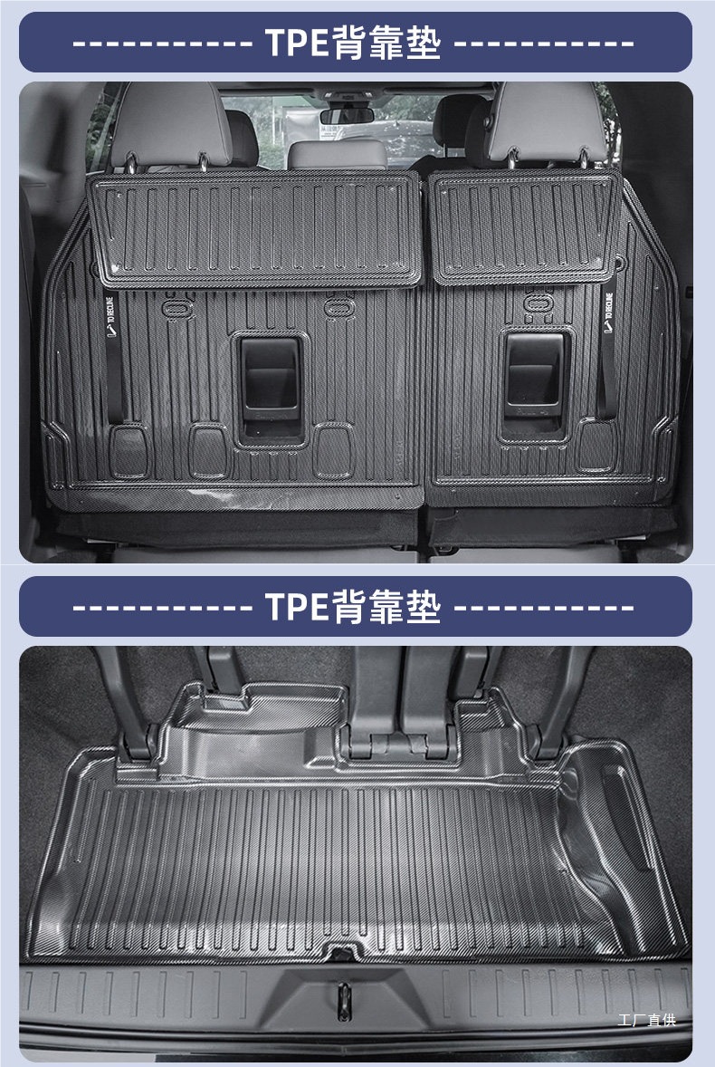 Five Blessings Golden Ox Carbon Fiber Pattern Tpe Car Floor Mats for Audi, Aito M7, Li Auto L7, Buick Gl8, Lanzheng, Denza, and Peihui
