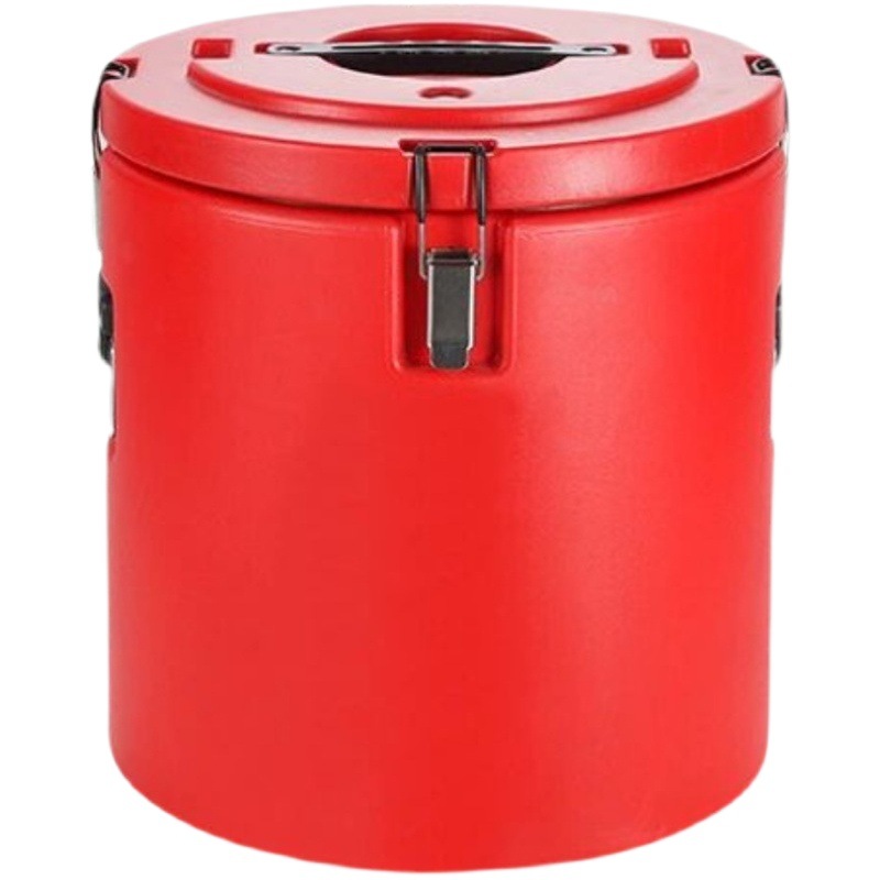 Colorful Insulated Bucket, Large Capacity 304 Stainless Steel Rice Bucket, Large Capacity Central Kitchen Meal Preparation and Transport Soup Bucket, American Style