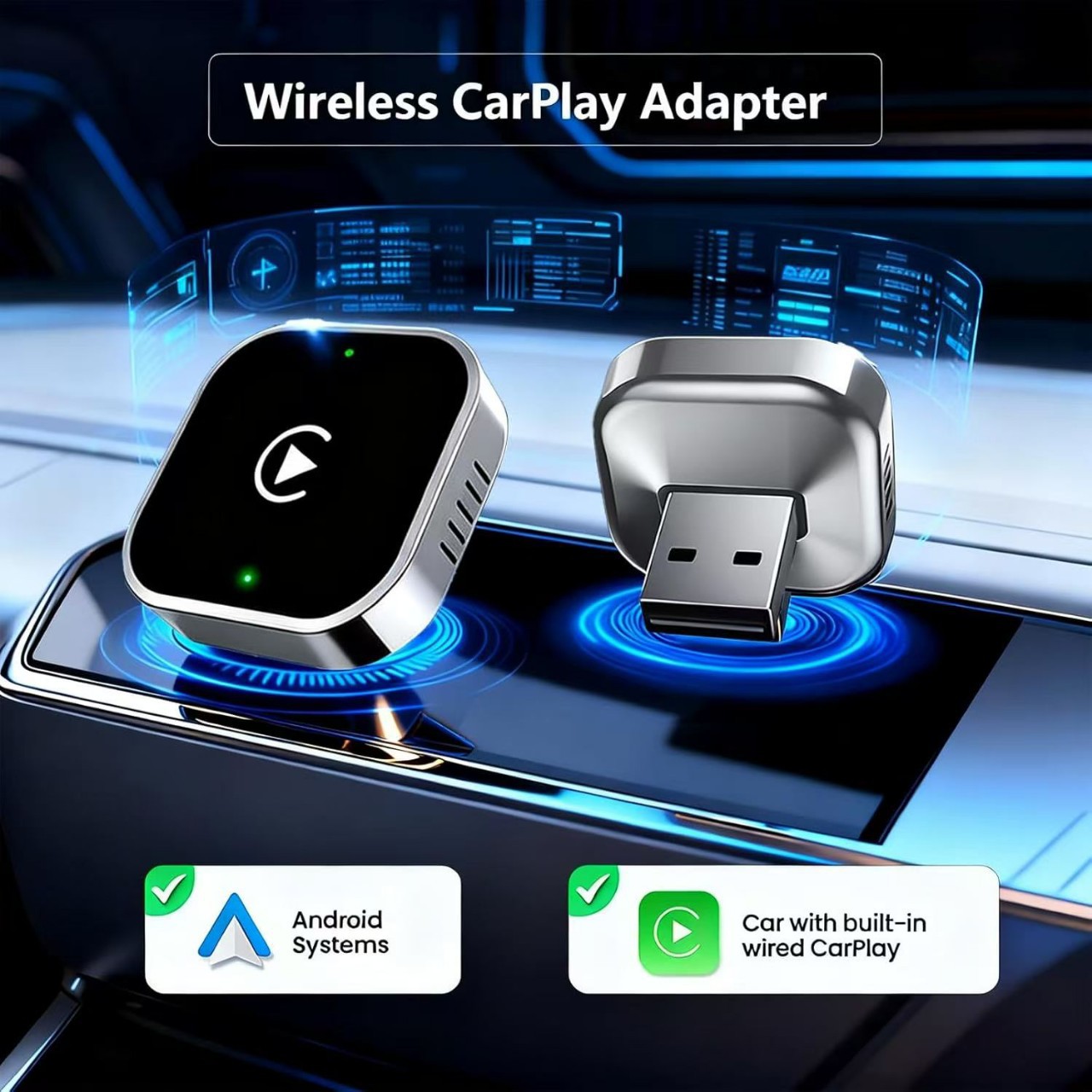 Hot-Selling Carplay Box Wired to Wireless Carplay Car-Machine Connectivity Box Apple Android Two-In-One