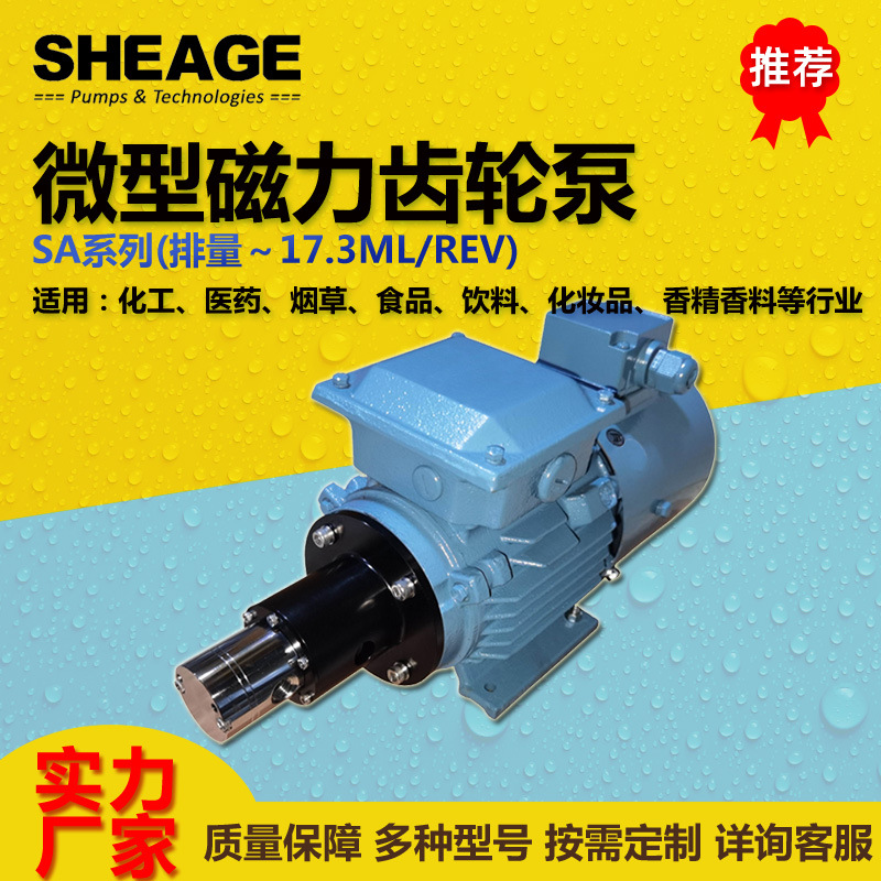 防爆高低温化学溶剂SHEAGE SA-DGS.11EEET2NN000J0微型磁力齿轮泵