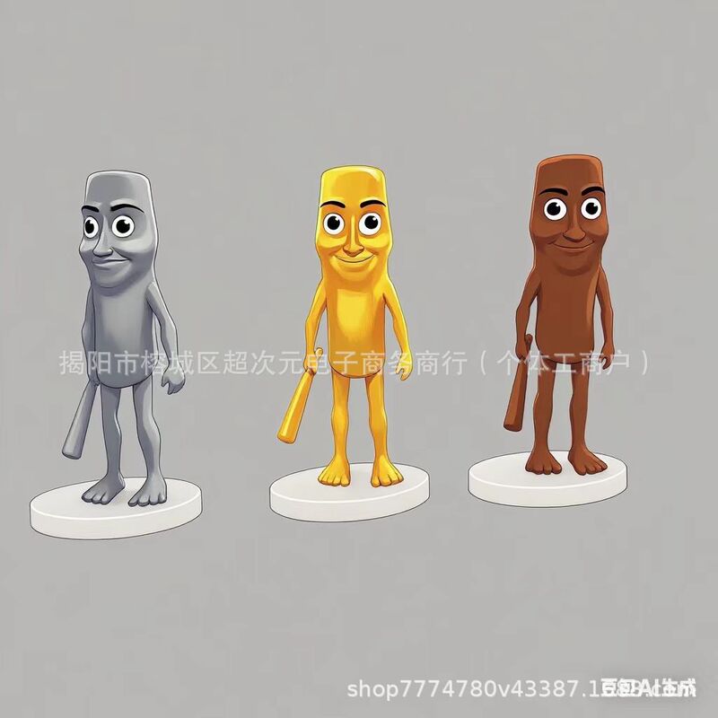 网红跨境外国山海经手办恶搞人物通通通木棍人模型创意公仔摆件批|undefined