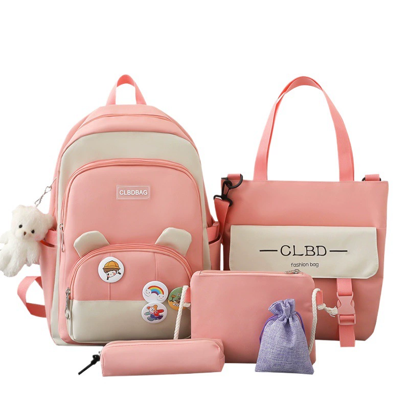 Brand universal school bag, shoulder bag, capacious backpack for leisure, 2022, Korean style, for secondary school