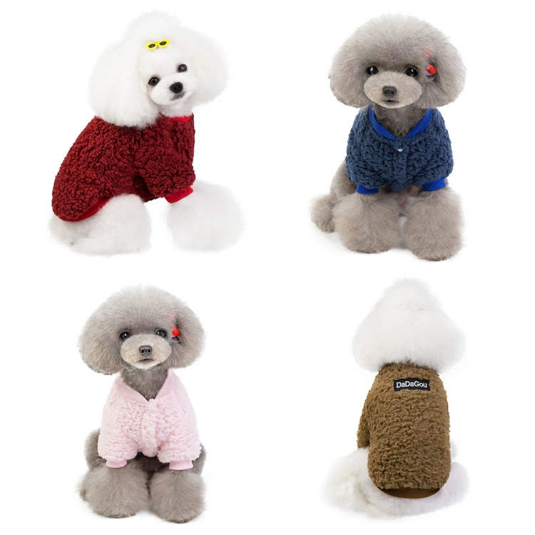 Одежда для домашних животных Одежда для кошек осень и зима Новая плюшевая собака маленькая собака одежда для домашних животных Двуногий флис