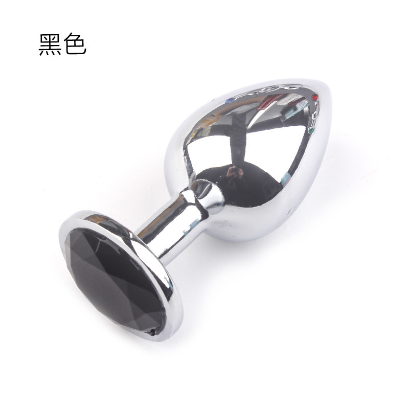 Gran metal anal plug nuevo acero inoxidable sexy back corte perno fábrica precio al por mayor de plata